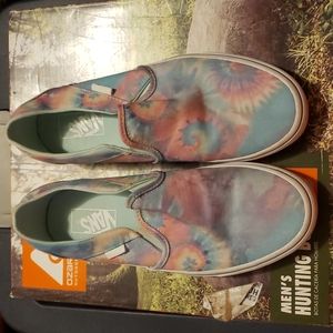 Women's size 9 vans tye dye skate shoes slip on